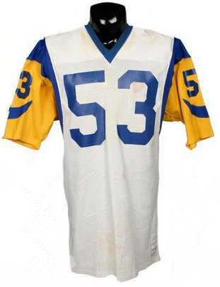 Men's Los Angeles Rams #53 Jim Youngblood 1980s White With Full Name Stitched Jersey4
